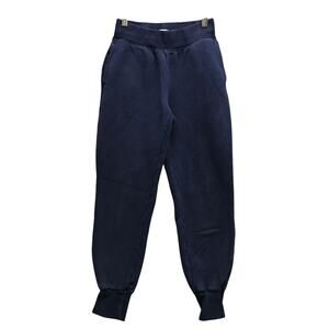 TNA Aritzia Cozy Fleece Jogger Sweatpants Womens 2XS XXS Pocket Navy